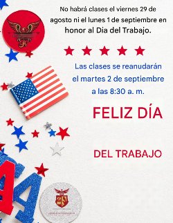 No School Labor Day Spanish